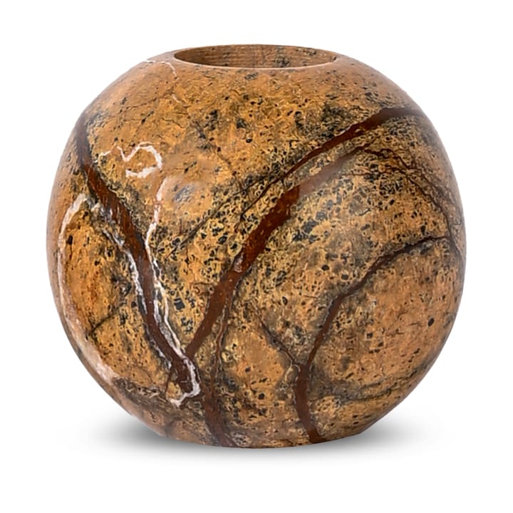 Bougeoir en pierre Ø6 cm - Marbre forestier brun - Sagaform