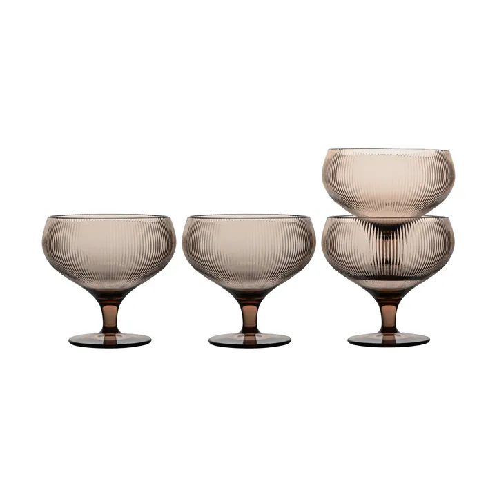 Coupe à champagne Billi 30 cl lot de 4 - Marron - Sagaform