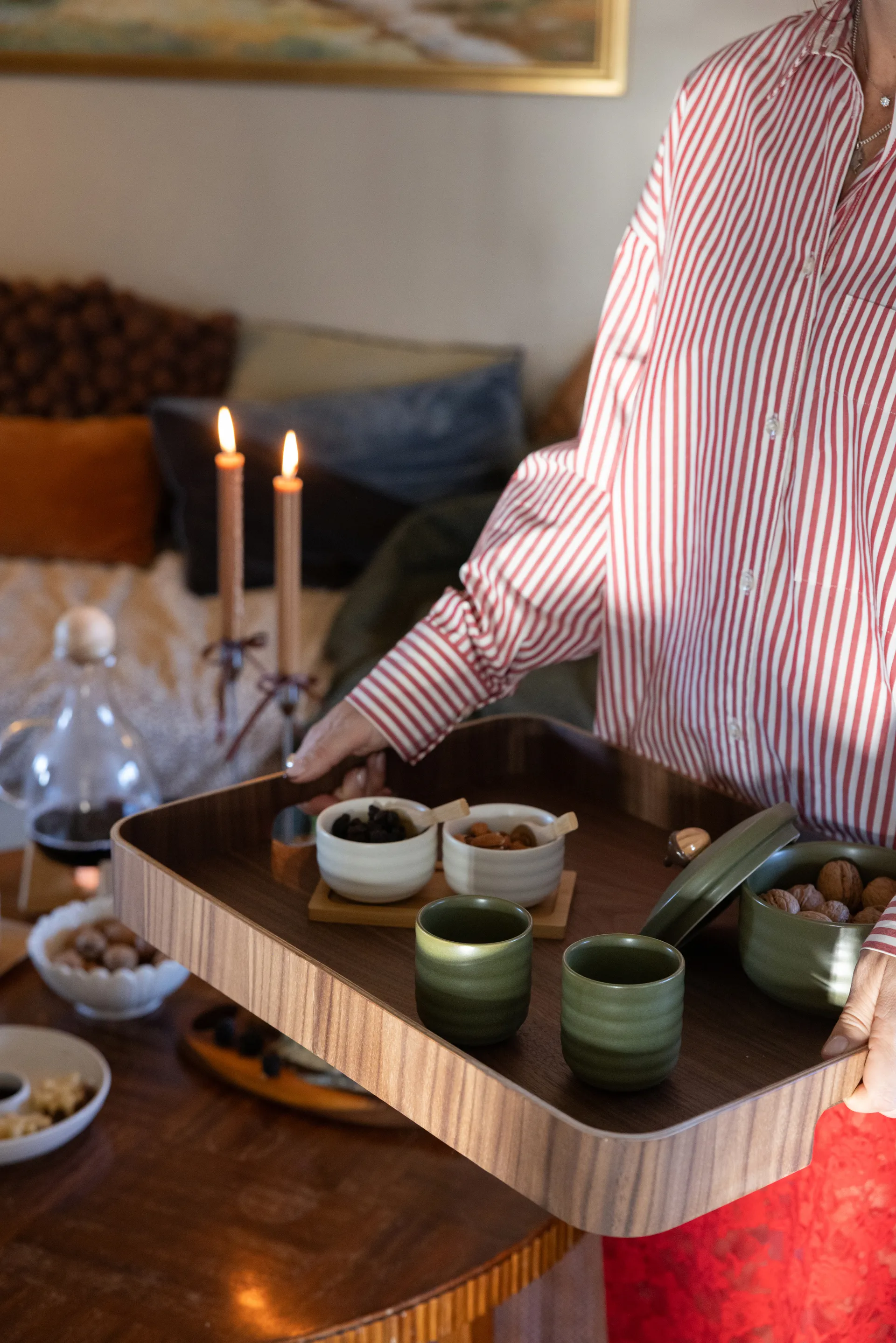 Grand plateau Hanna 40x55 cm, Marron foncé Sagaform