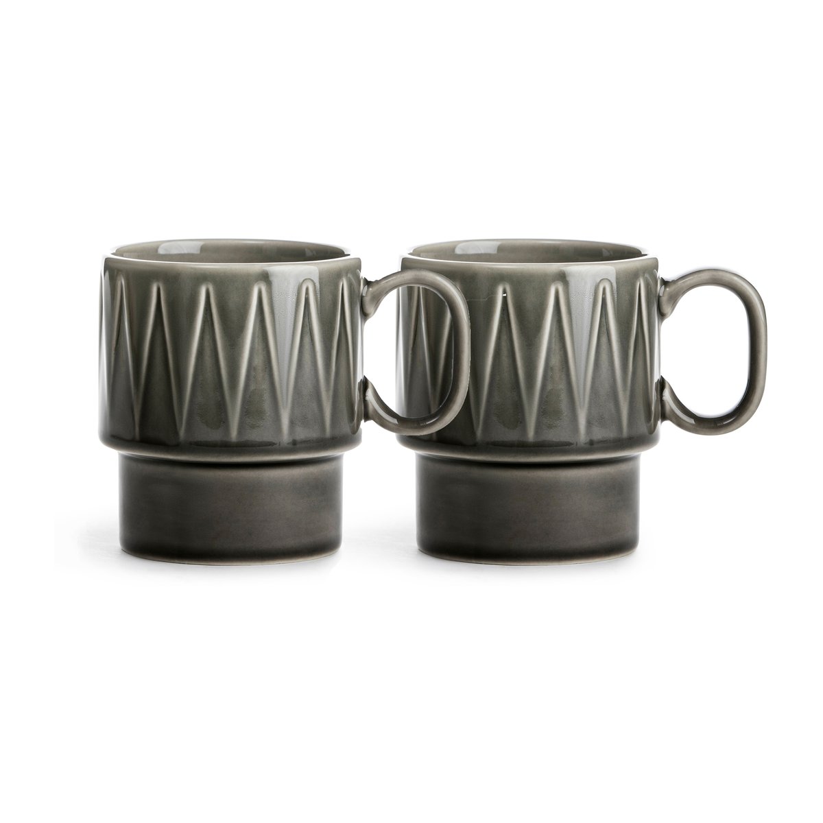 sagaform mug à café coffee & more, lot de 2 gris