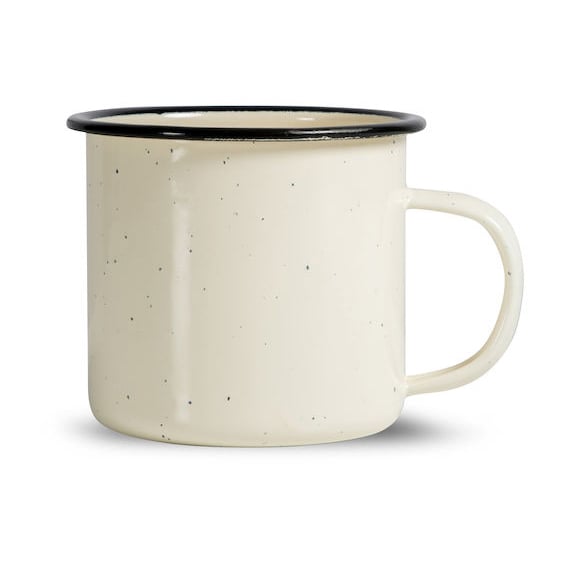 Sagaform Mug émaillé Doris 35 cl Beige | Design Scandinave | Tasses à café | Beige