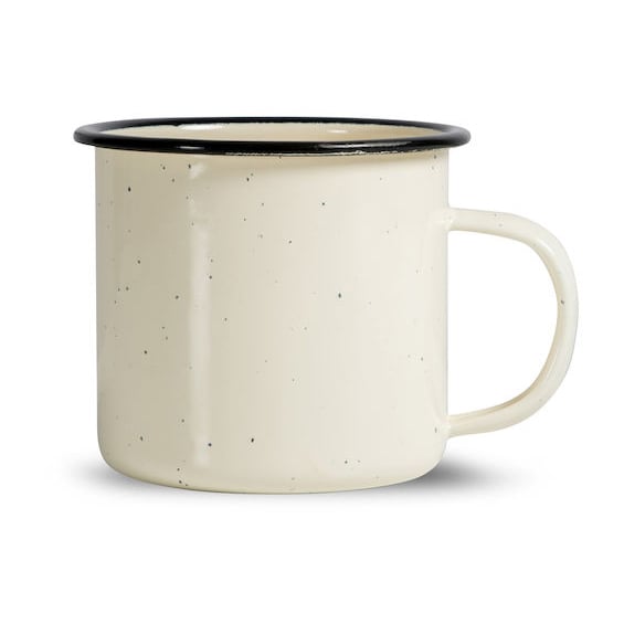 sagaform mug émaillé doris 35 cl beige