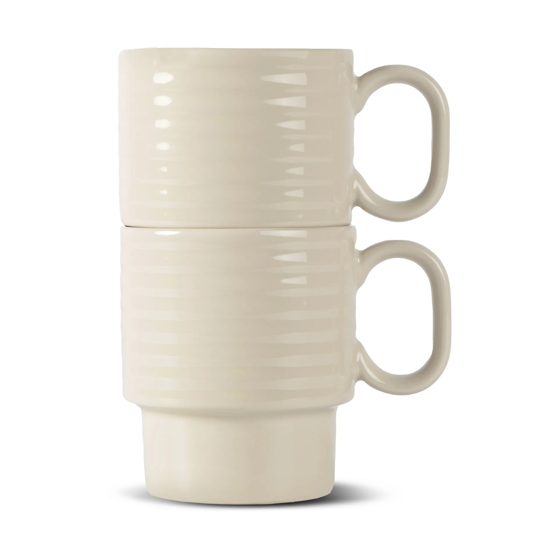 Mugs à café Coffee & More lot de 2, Beige Sagaform