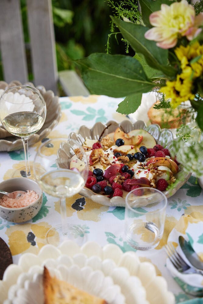 Nappe cirée Eden 150x250 cm - Mélange jaune - Sagaform