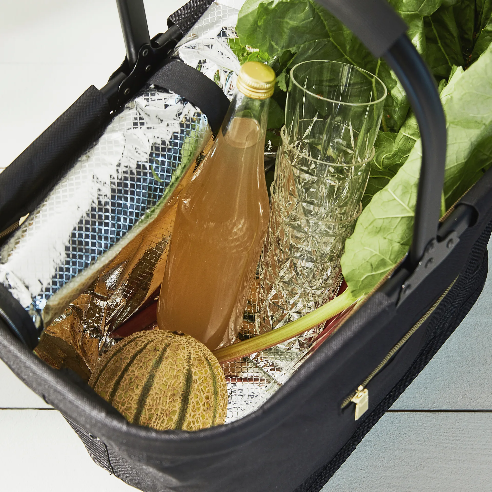 Panier glacière City, Noir-doré Sagaform