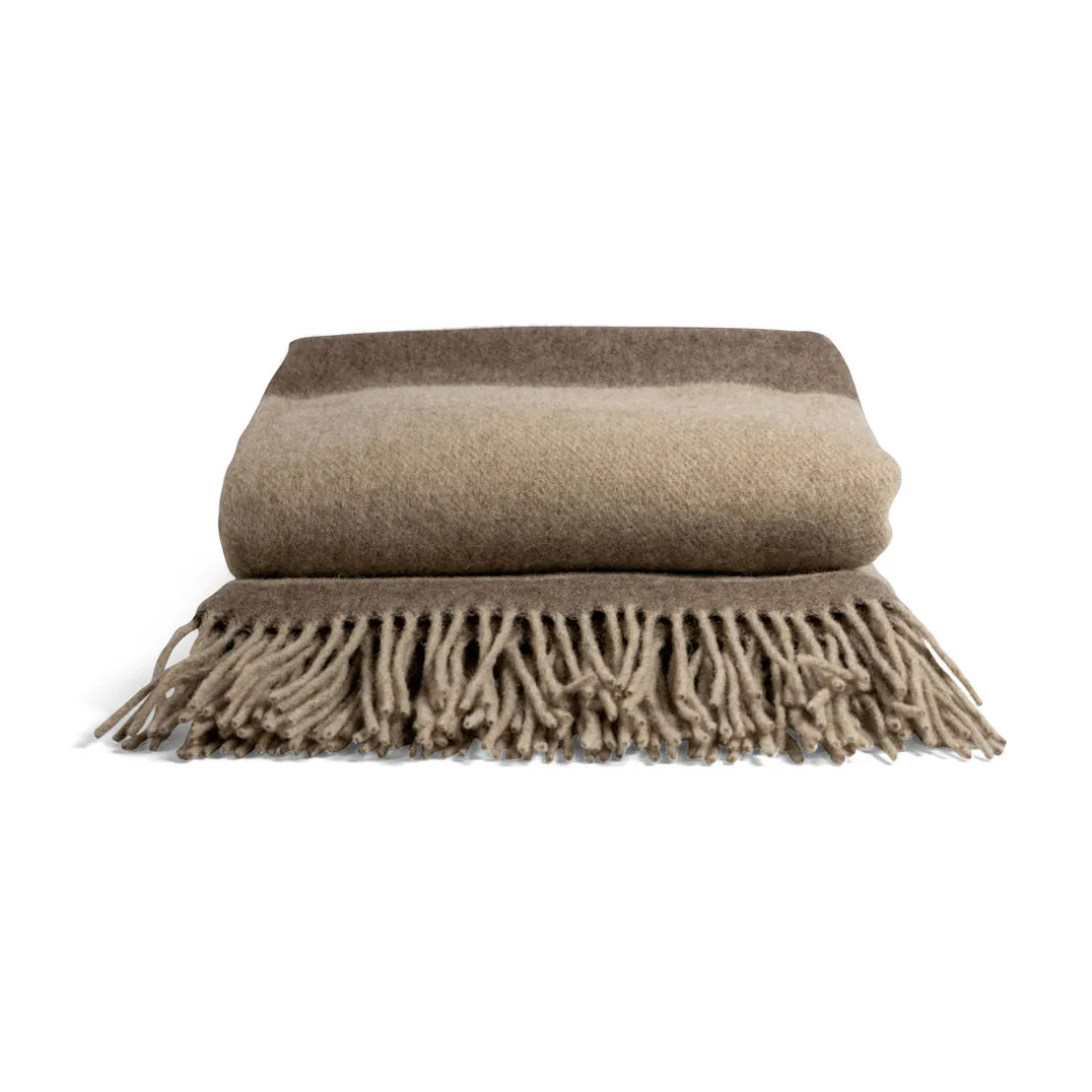 Plaid en laine Ulle, Beige-marron Sagaform