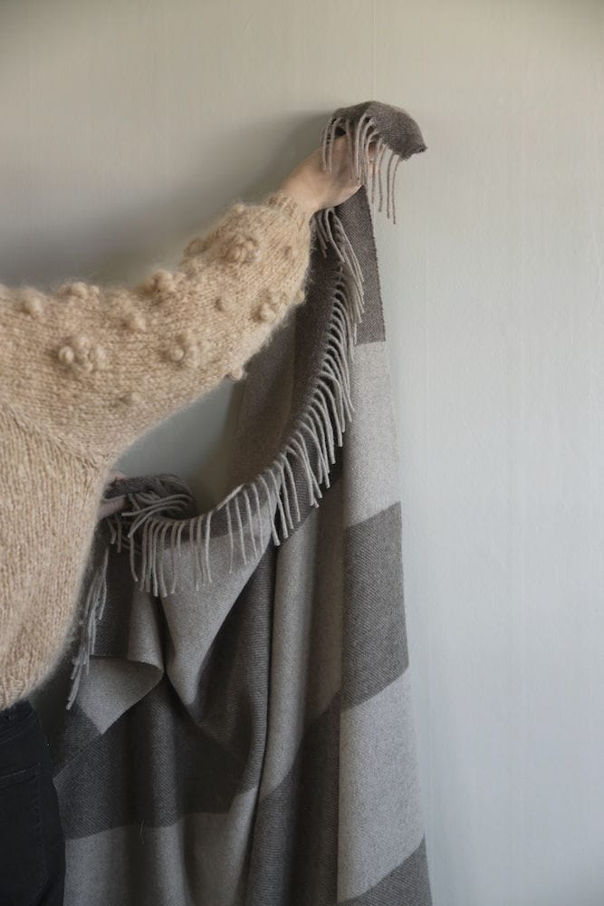 Plaid en laine Ulle, Gris-gris clair Sagaform