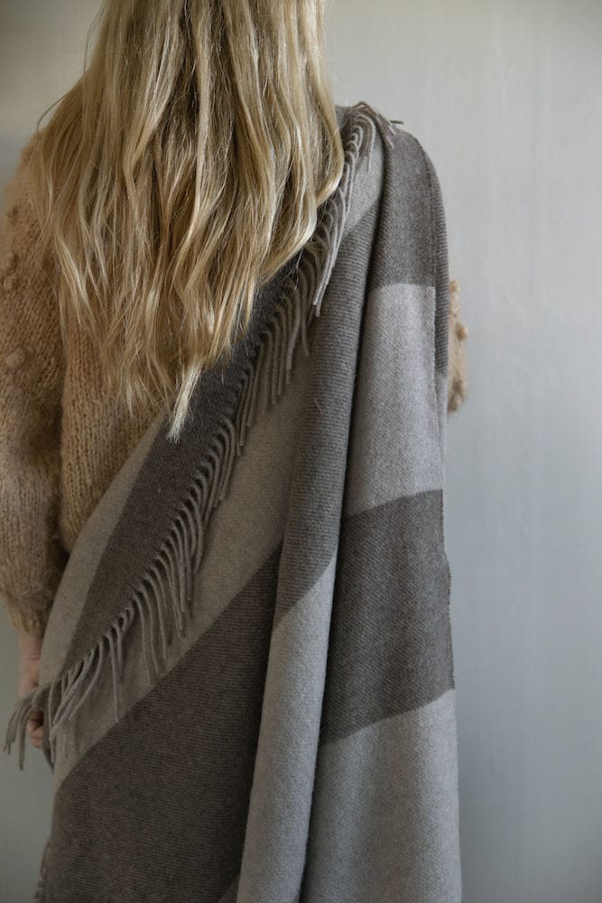 Plaid en laine Ulle, Gris-gris clair Sagaform