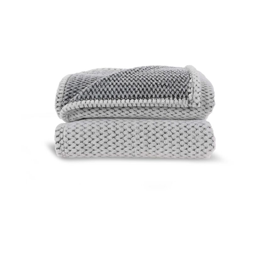 Sagaform Plaid en polaire Anni 130x170 cm Gris | Design Scandinave | Plaids & couvertures en laine | Gris