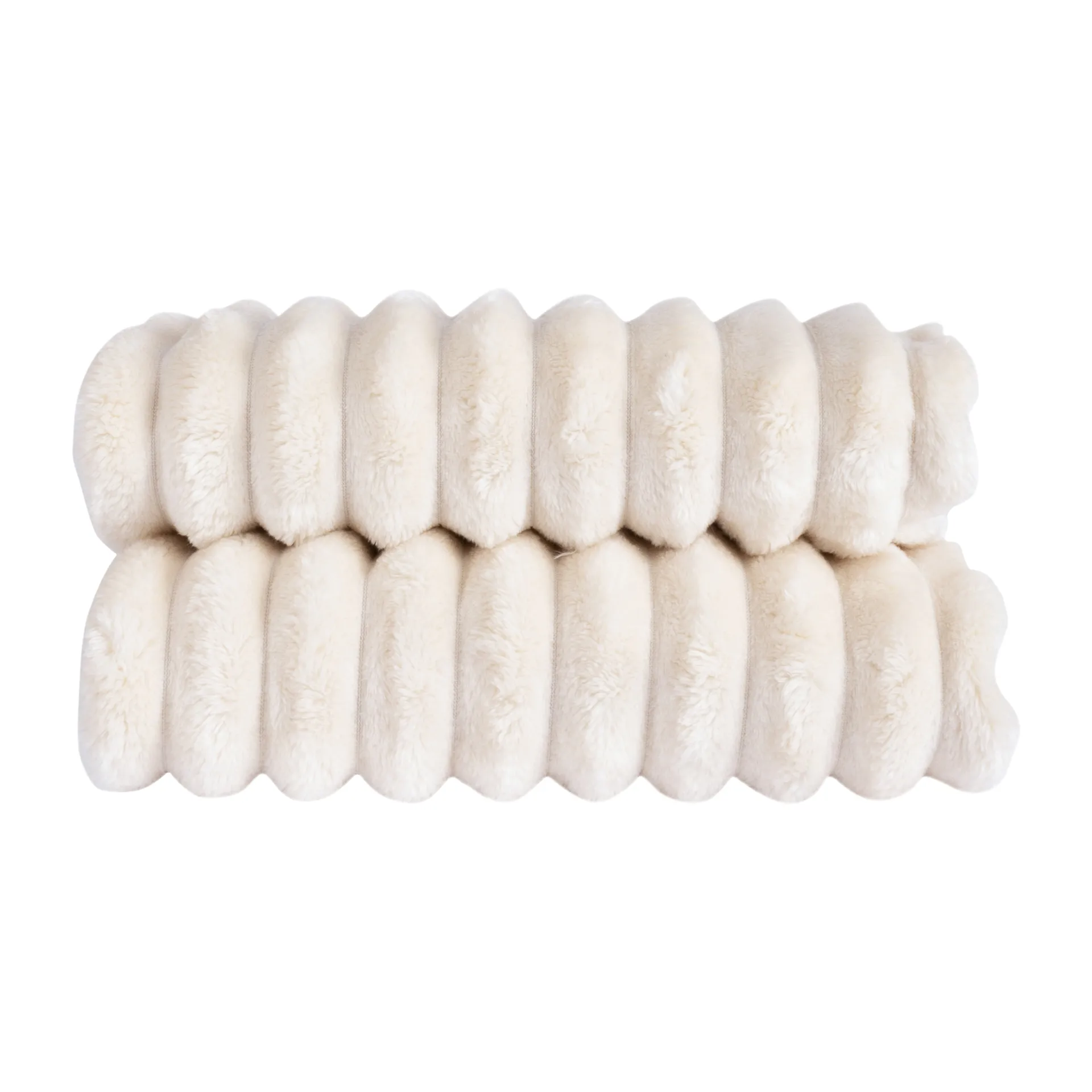 Plaid en polaire Esther, Blanc ivoire Sagaform