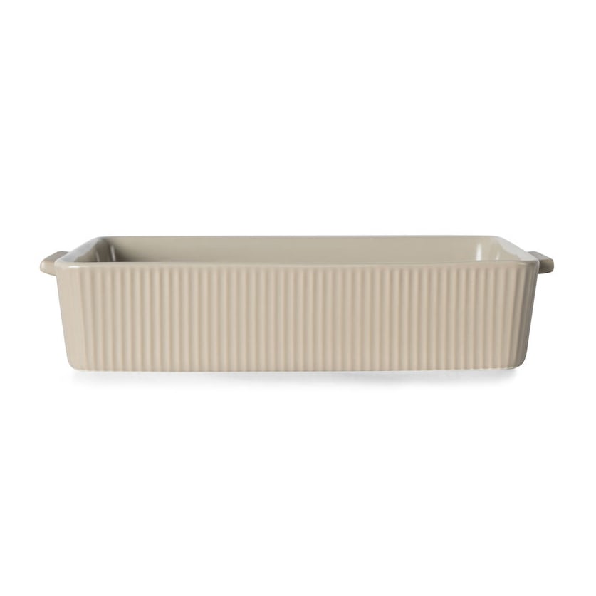 Sagaform Plat à four Flora beige 29,5x18,5 cm | Design Scandinave | Plats à four | Beige