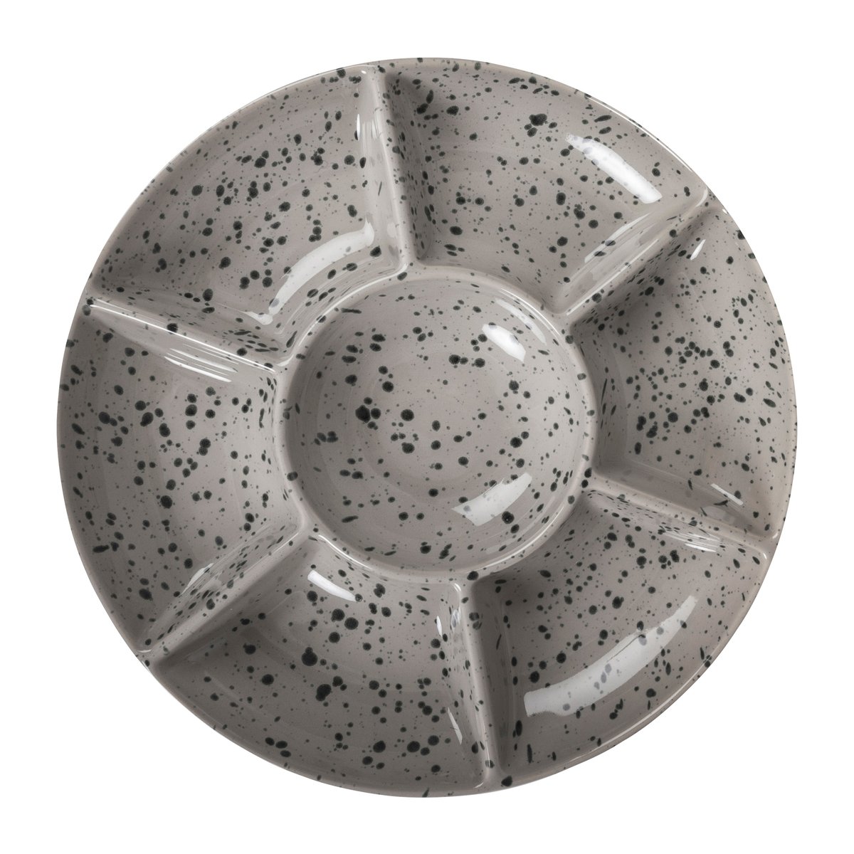 Sagaform Plat à service Ditte Gris-noir | Design Scandinave | Plats de service & plateaux | Noir