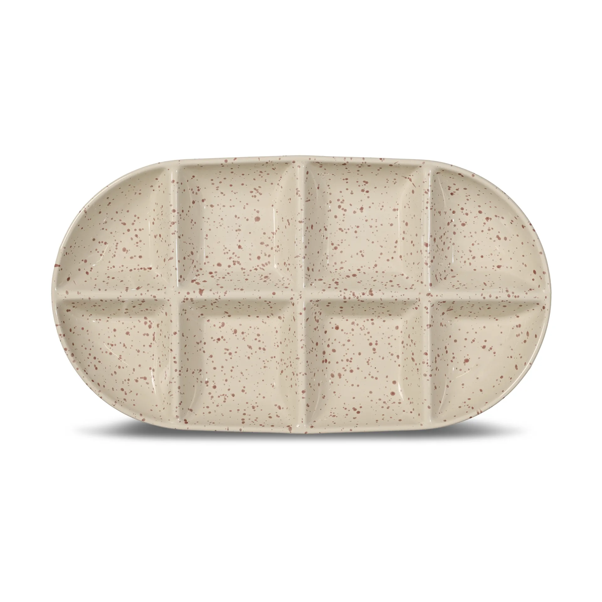 Plat de service grand Ditte 20x36 cm, Beige-bordeaux Sagaform