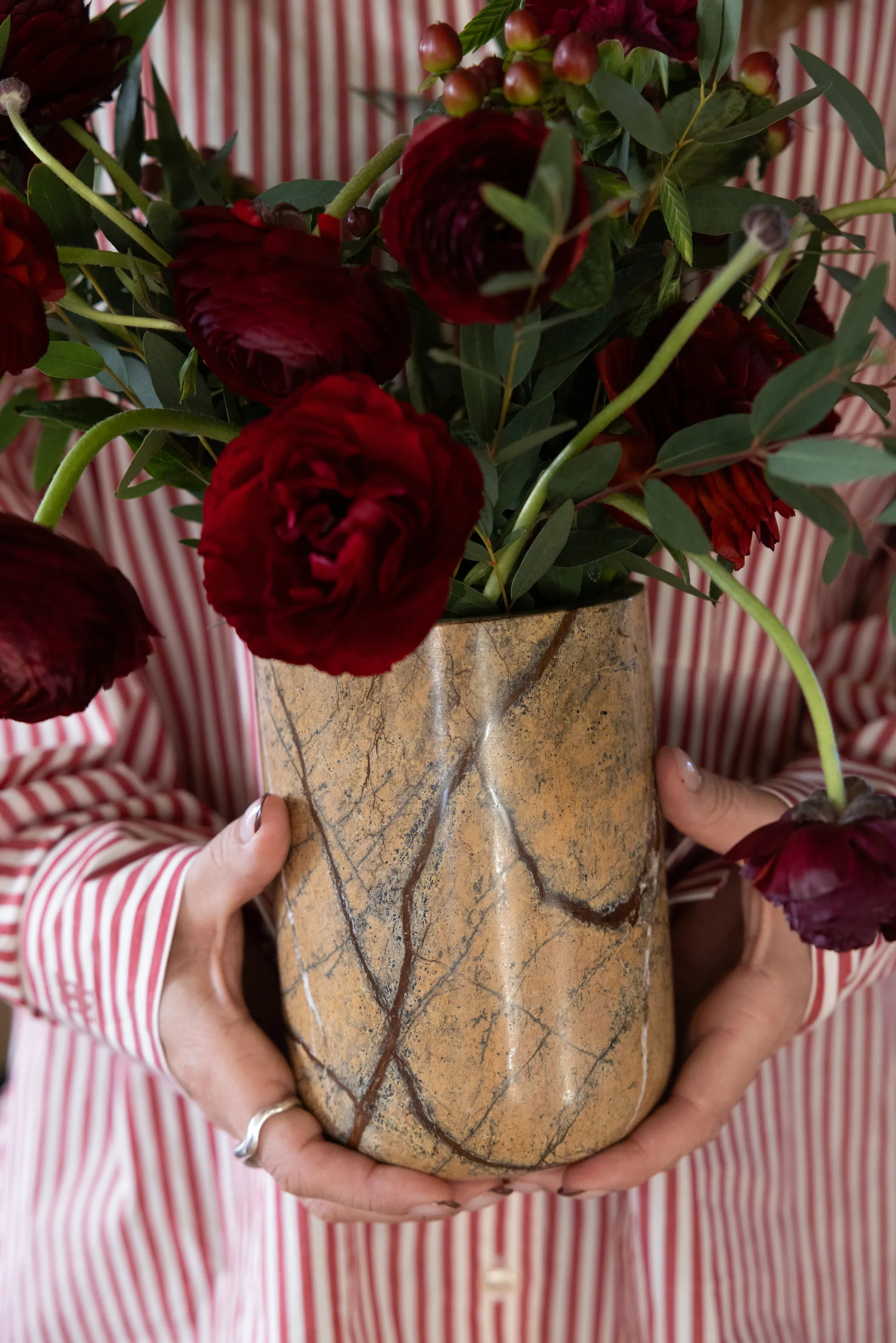 Refroidisseur à vin Sten Ø12,5 cm, Marbre forestier brun Sagaform