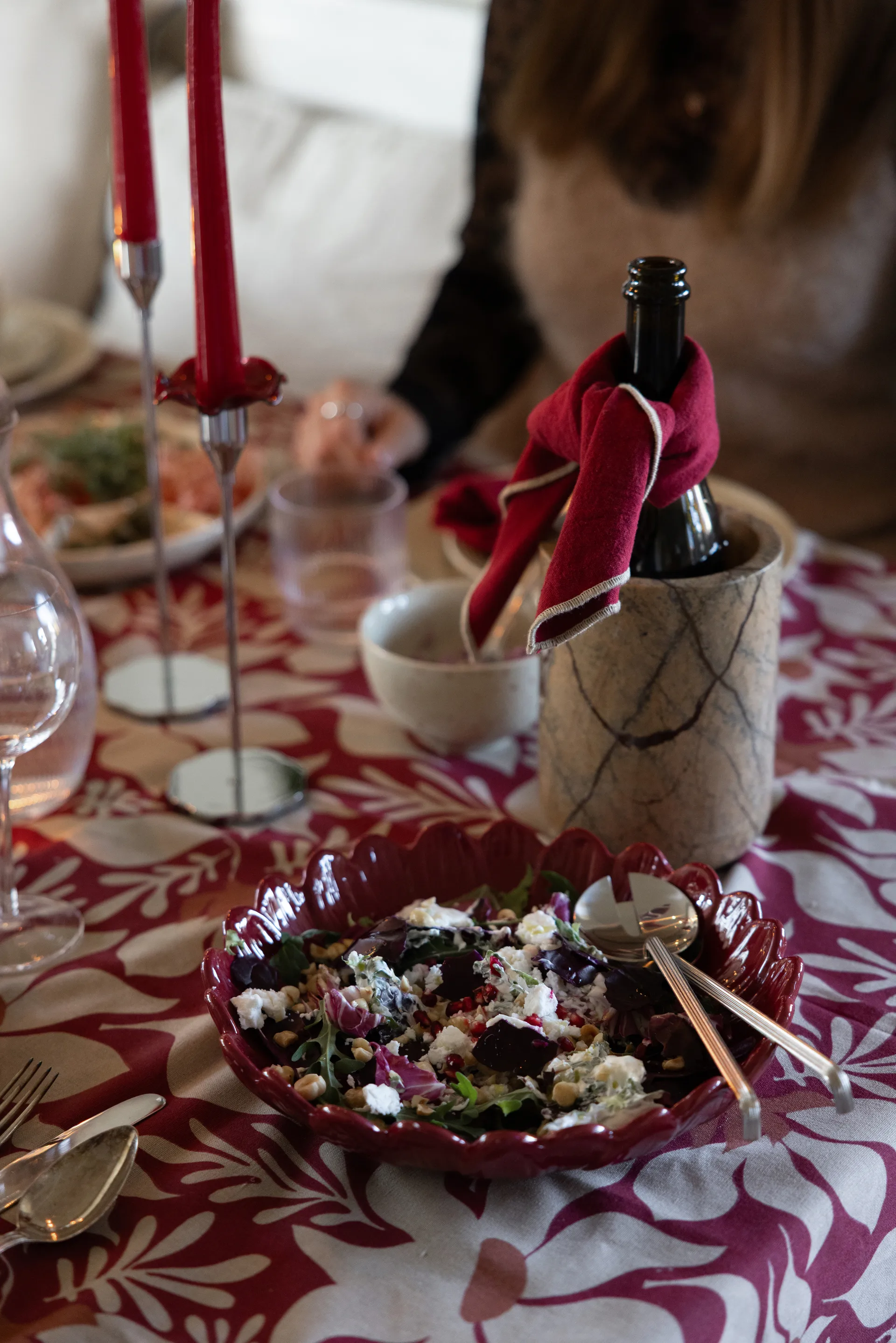Refroidisseur à vin Sten Ø12,5 cm, Marbre forestier brun Sagaform