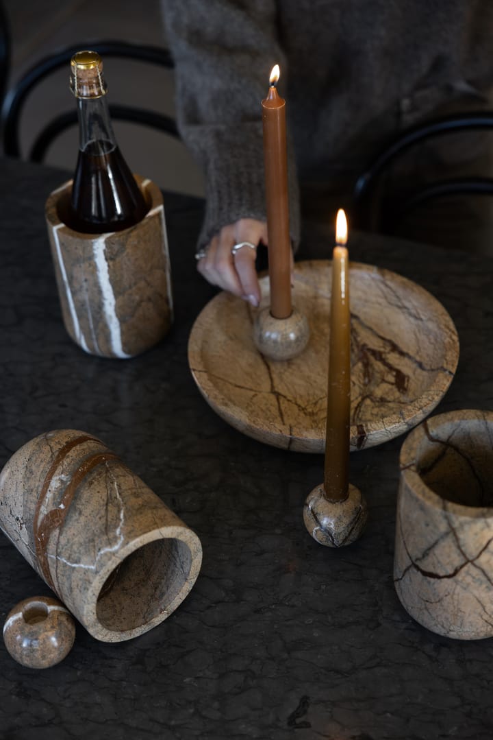 Refroidisseur à vin Sten Ø12,5 cm, Marbre forestier brun Sagaform