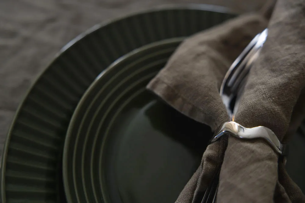 Rond de serviette Anna Lot de 4, Argenté Sagaform