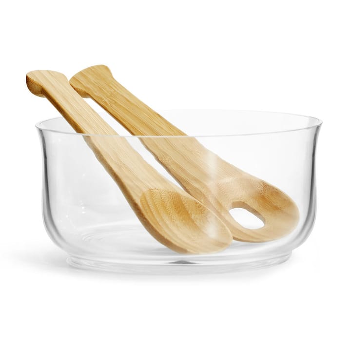 Saladier avec couverts en bambou Nature, Ø21 cm Sagaform