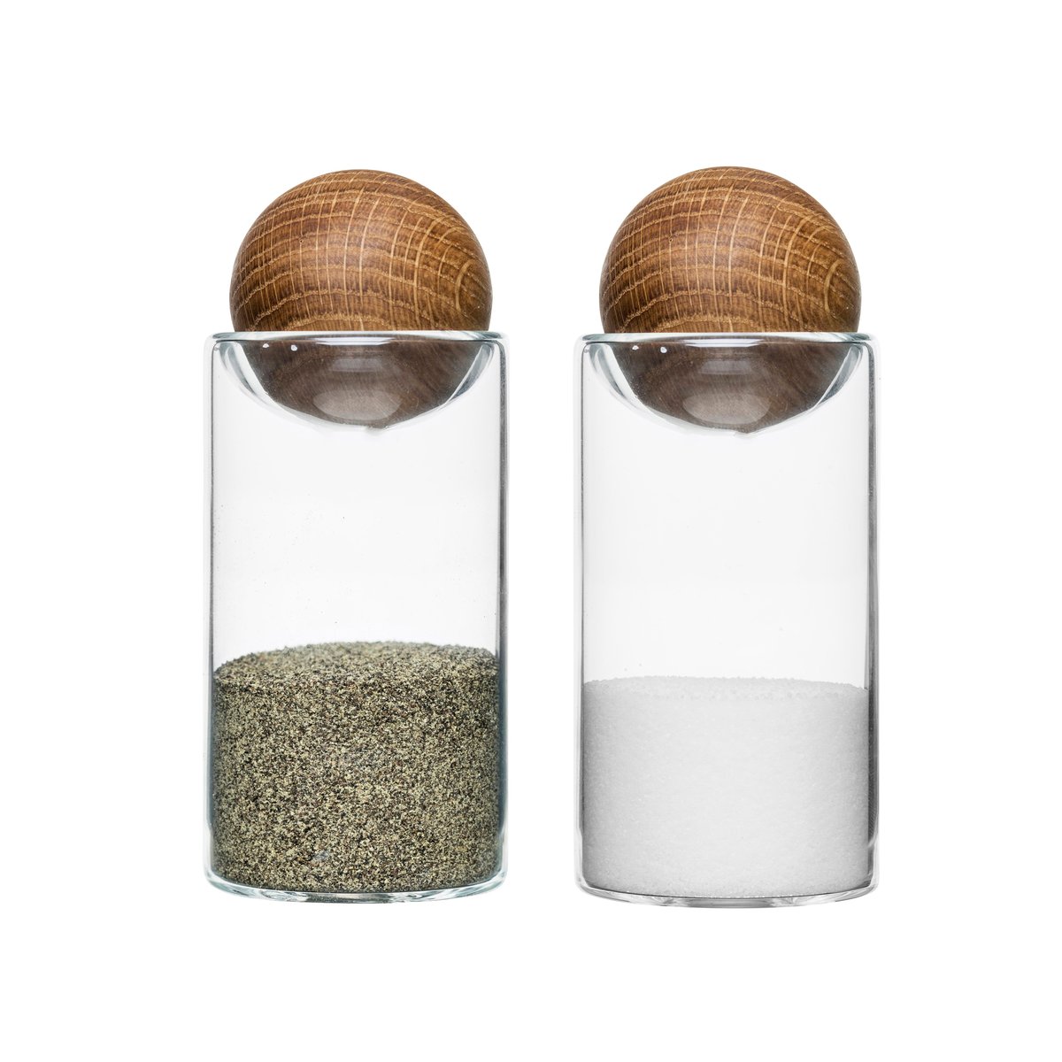 Sagaform Salière et poivrier Nature Chêne | Design Scandinave | Salières & poivrières | Marron