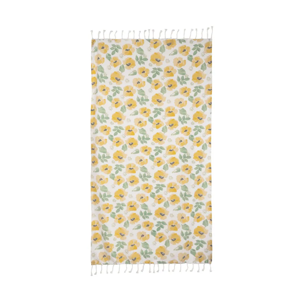 Serviette Eden hamam 90x170 cm, Mélange jaune Sagaform