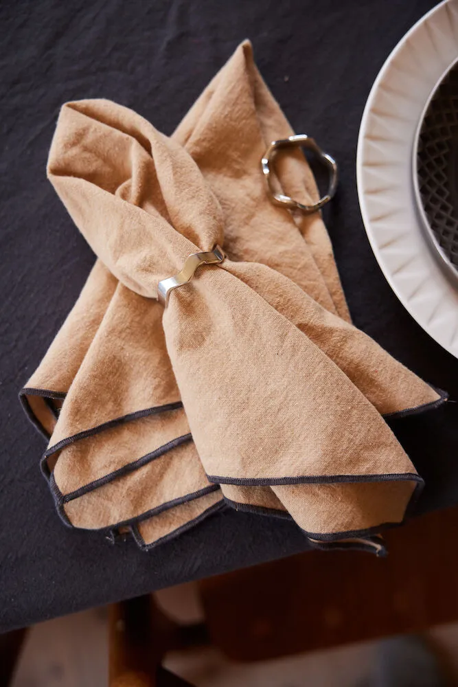 Serviette Edith 45x45 cm lot de 2, Beige Sagaform