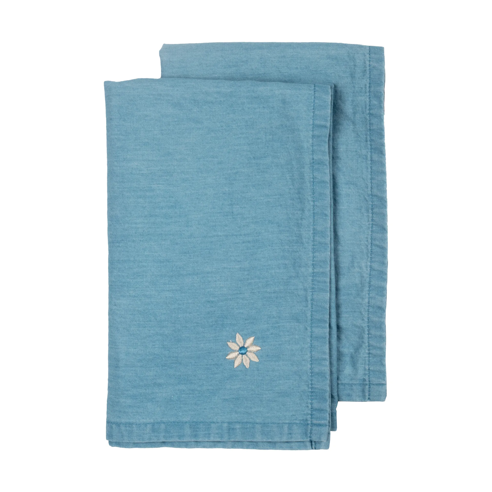 Serviette en tissu Eden denim 45x45 cm lot de 2, Bleu Sagaform
