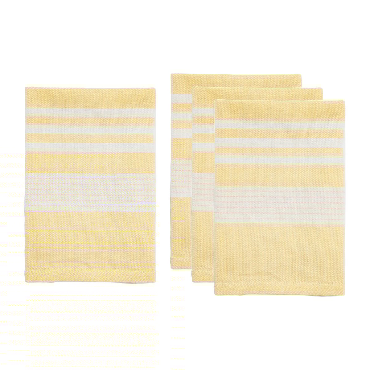 Sagaform Serviette en tissu Ella Hamam Lot de 4 Jaune