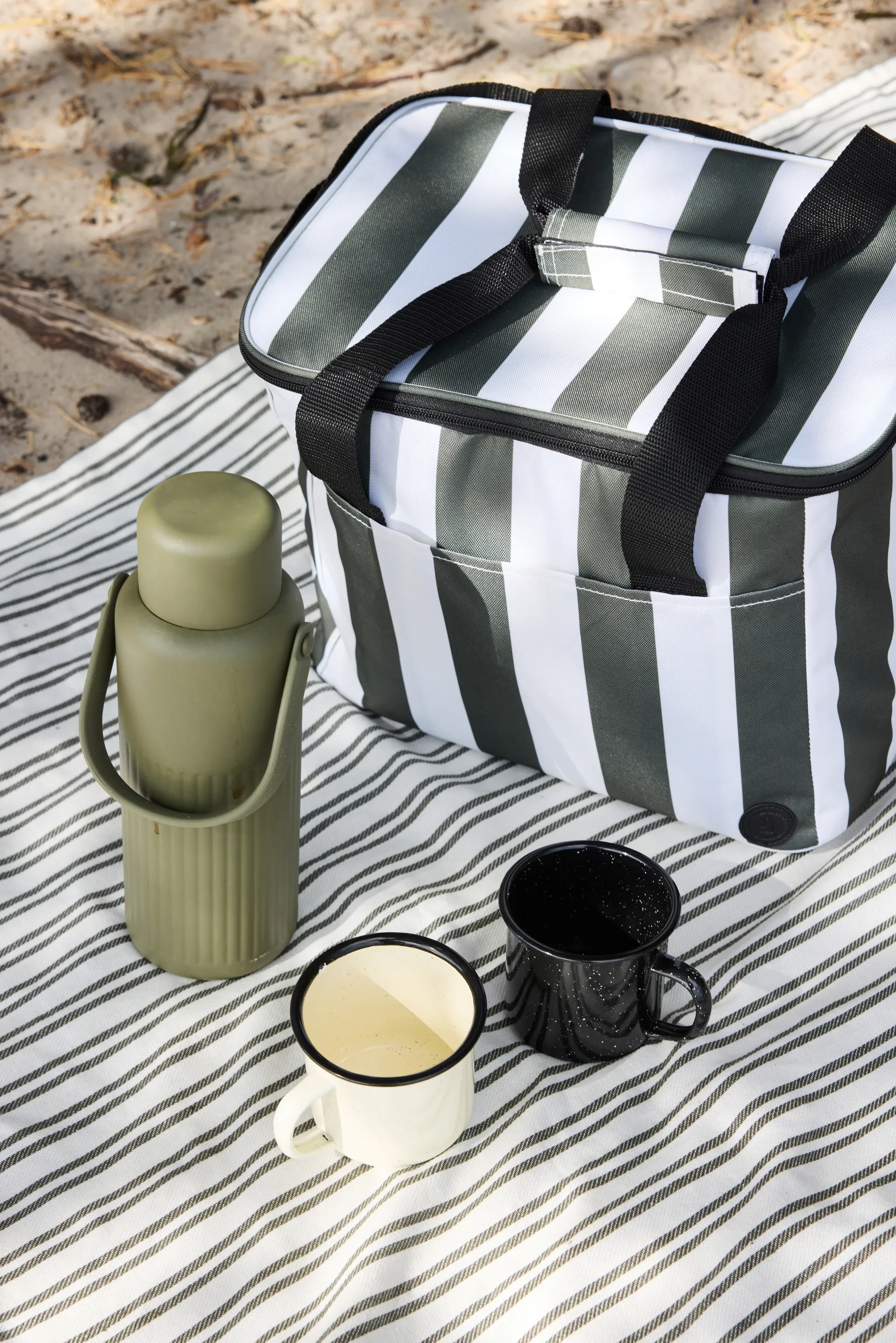 Serviette hamam Ella, Vert, 90x170 cm Sagaform