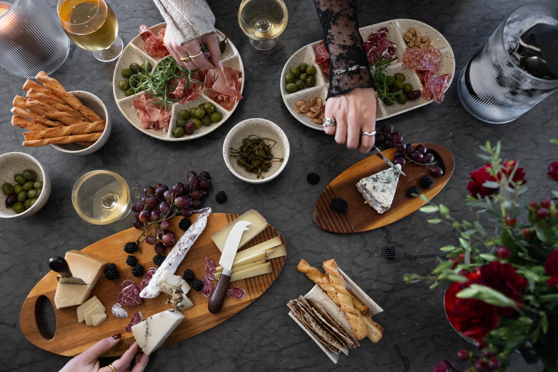 Support pour tacos Ditte Lot de 2, Beige-bordeaux Sagaform