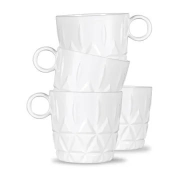 Tasse à café Picknick Lot de 4 - Blanc - Sagaform
