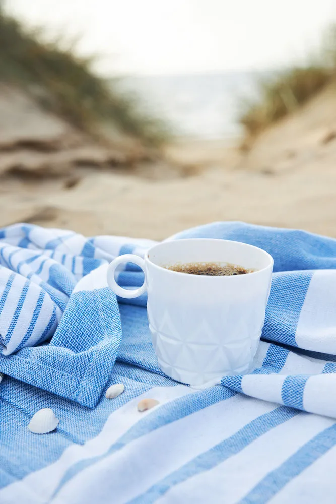 Tasse à café Picknick Lot de 4, Blanc Sagaform