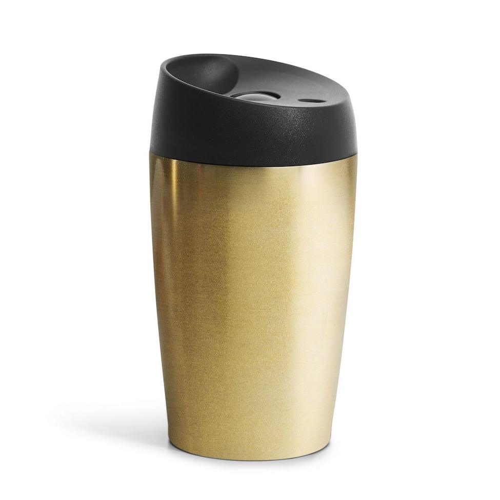 Sagaform Tasse à emporter Loke 24cl Doré | Design Scandinave | Thermos & mugs de voyage | Doré