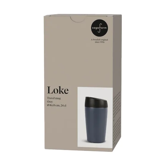 Tasse à emporter Loke 24cl, Gris Sagaform