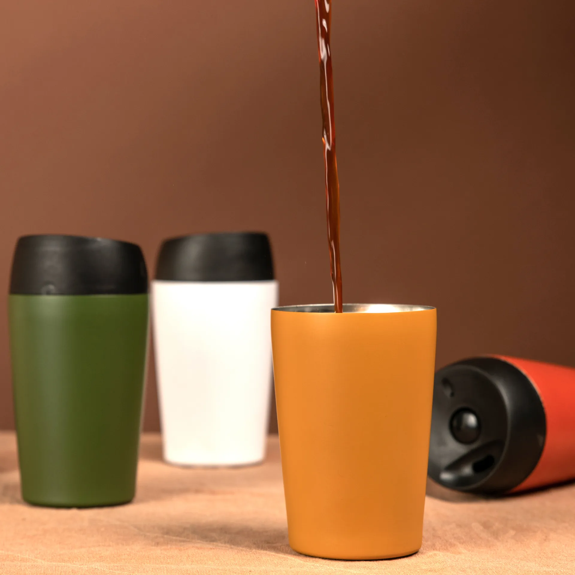 Tasse à emporter Loke 24cl, Jaune Sagaform