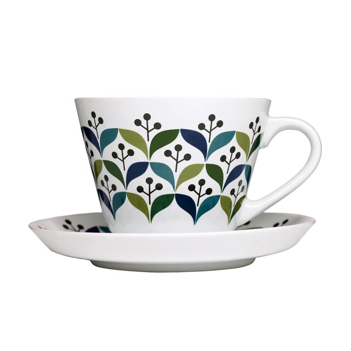 Tasse à thé et soucoupe Retro - blanc - Sagaform