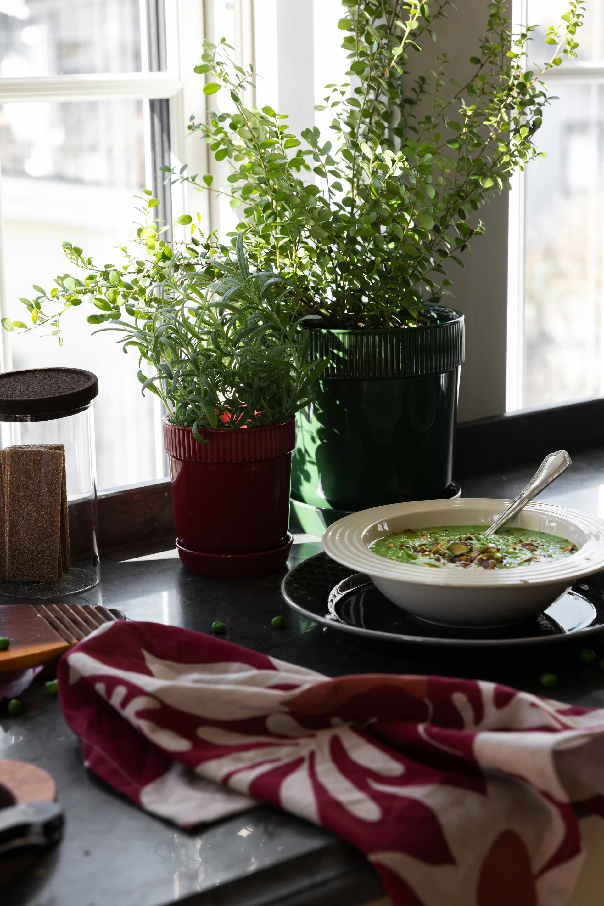 Torchon de cuisine Edith 50x70 cm, 2 pièces, Bordeaux Sagaform