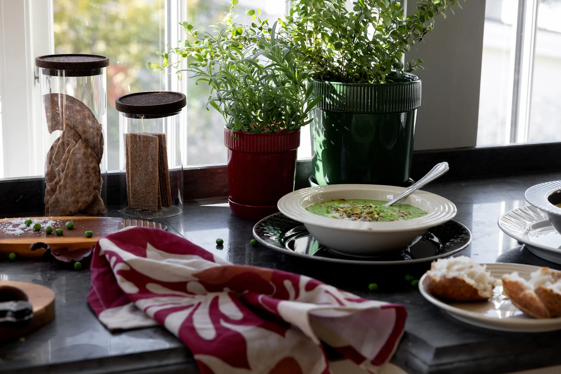 Torchon de cuisine Edith 50x70 cm, 2 pièces, Bordeaux Sagaform