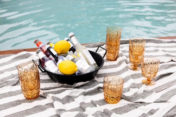 Verre à eau 28 cl Picknick Juni  lot de 4, Ambre Sagaform