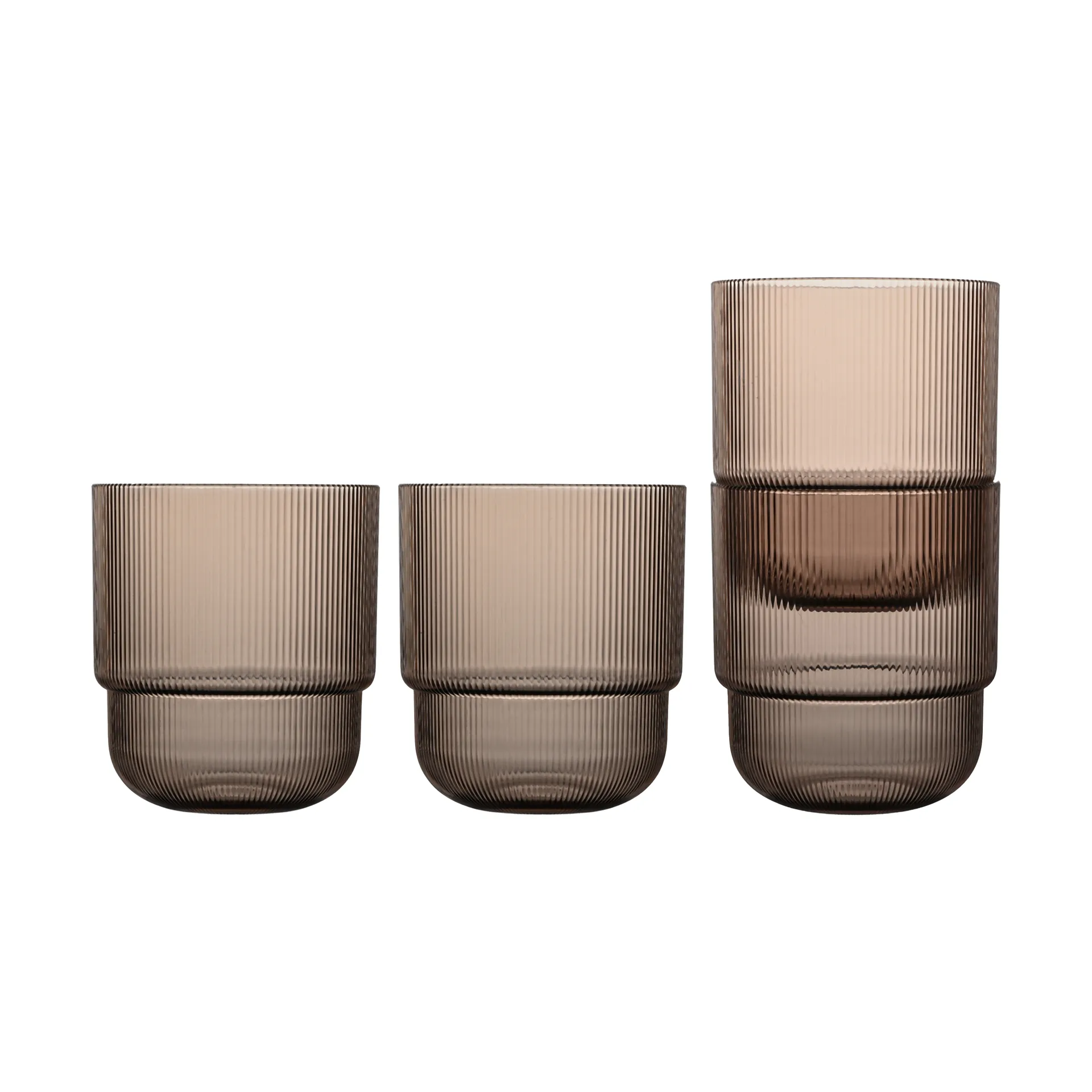 Verre à eau Billi 40 cl lot de 4, Marron Sagaform