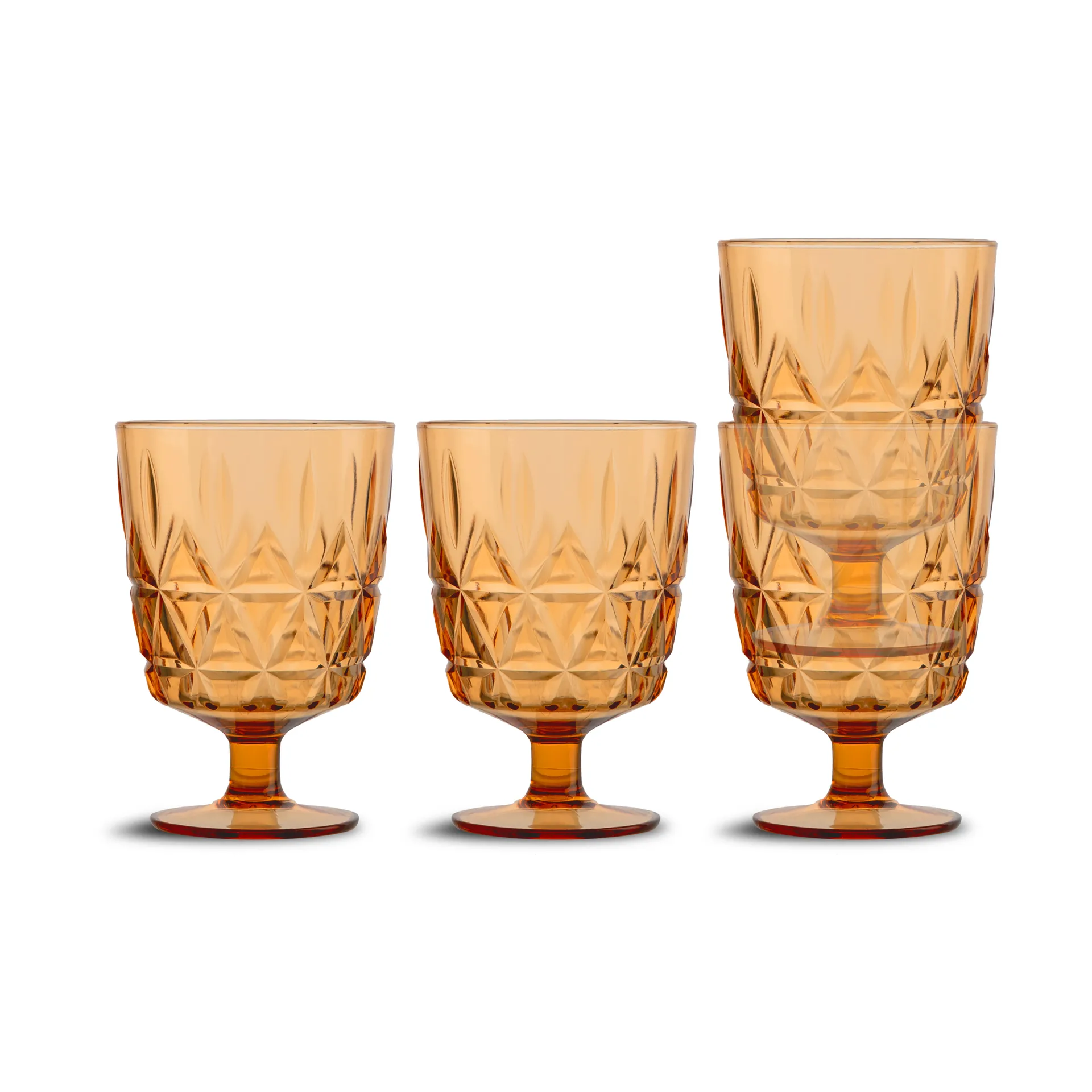 Verre Picknick Juni lot de 4, Ambre Sagaform