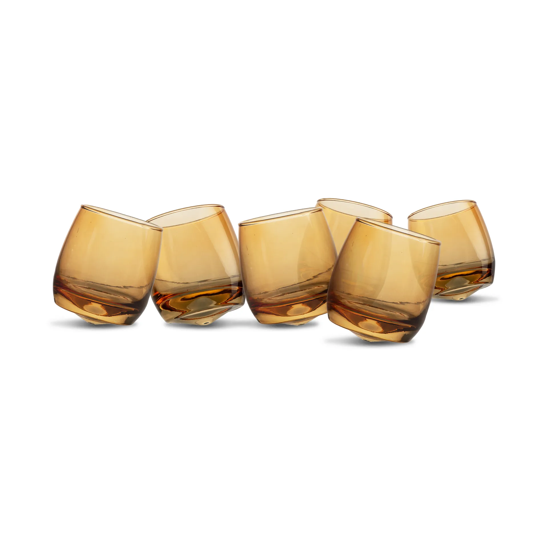 Verres tumblers Sagaform avec fond arrondi 30 cl lot de 6, Ambre Sagaform