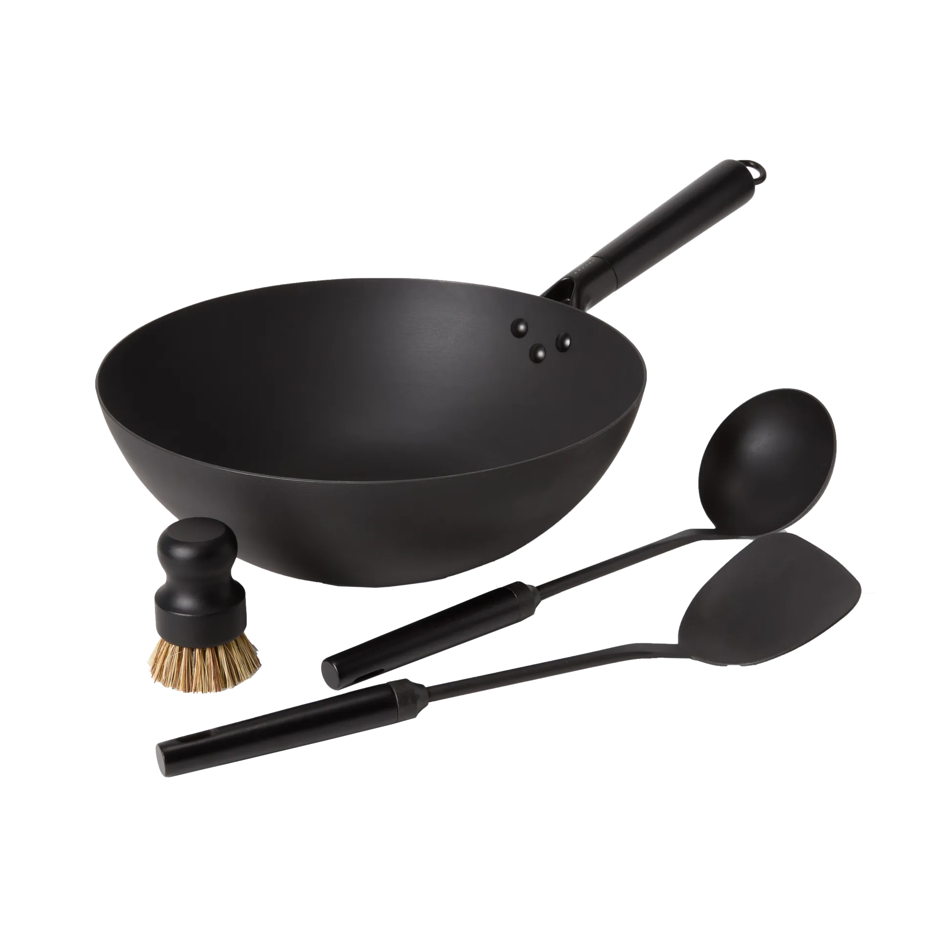 Ensemble wok Satake en acier carbone, 4 pièces Satake