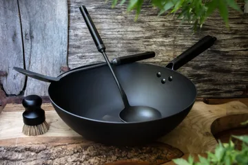 Ensemble wok Satake en acier carbone - 4 pièces - Satake