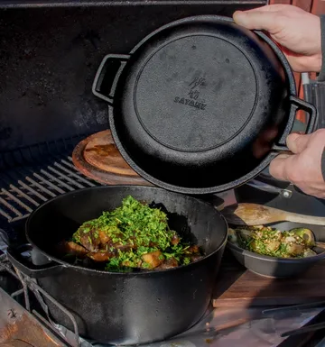 Pot en fonte avec couvercle - Ø26 cm - Satake