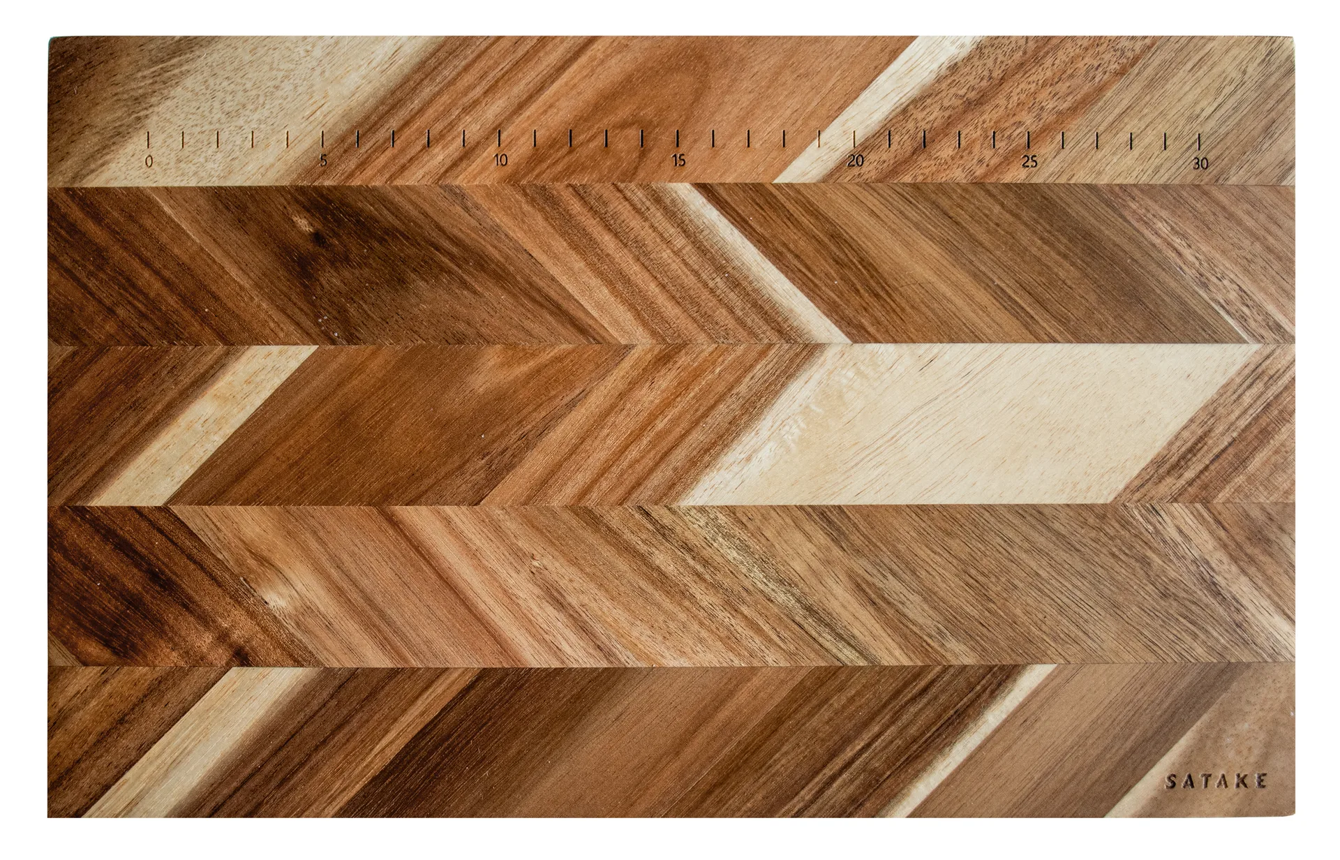 Satake Planche à découper avec mesures 35,5x23,5 cm, Acacia Satake