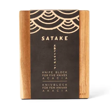 Satake porte-couteaux - Acacia, 5 couteaux, 22,8x18x8 cm - Satake