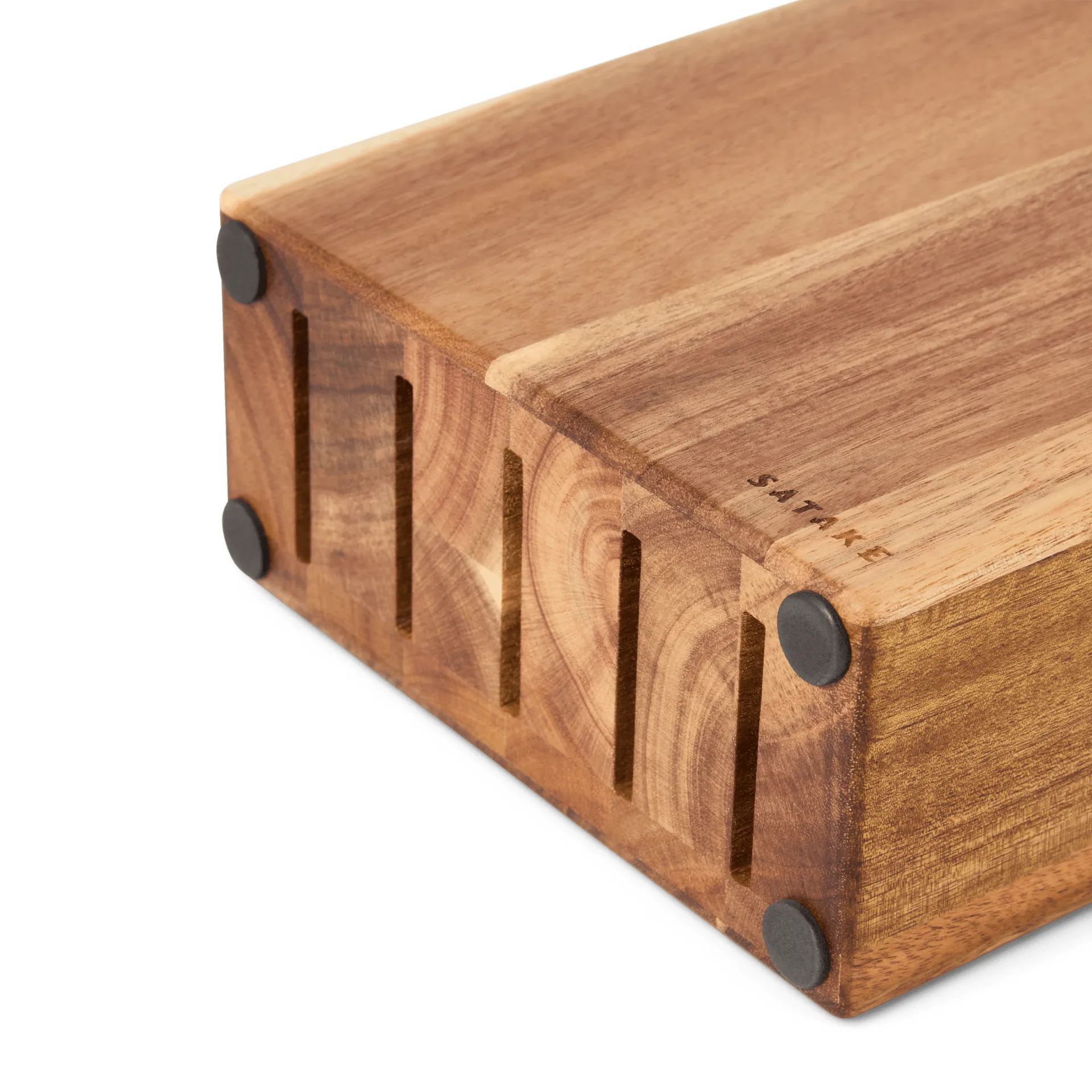 Satake porte-couteaux, Acacia, 5 couteaux, 22,8x18x8 cm Satake