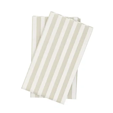 Bold Stripe serviette en papier - Blanc-beige, lot de 15, 33x40 cm - Scandi Essentials