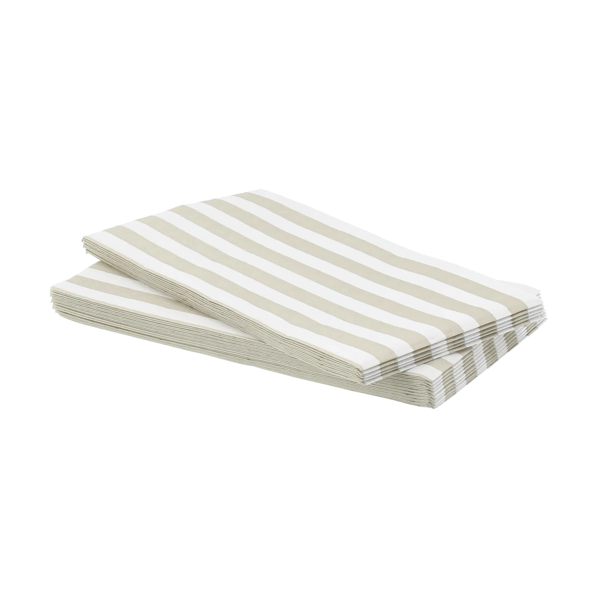 Bold Stripe serviette en papier, Blanc-beige, lot de 15, 33x40 cm Scandi Essentials
