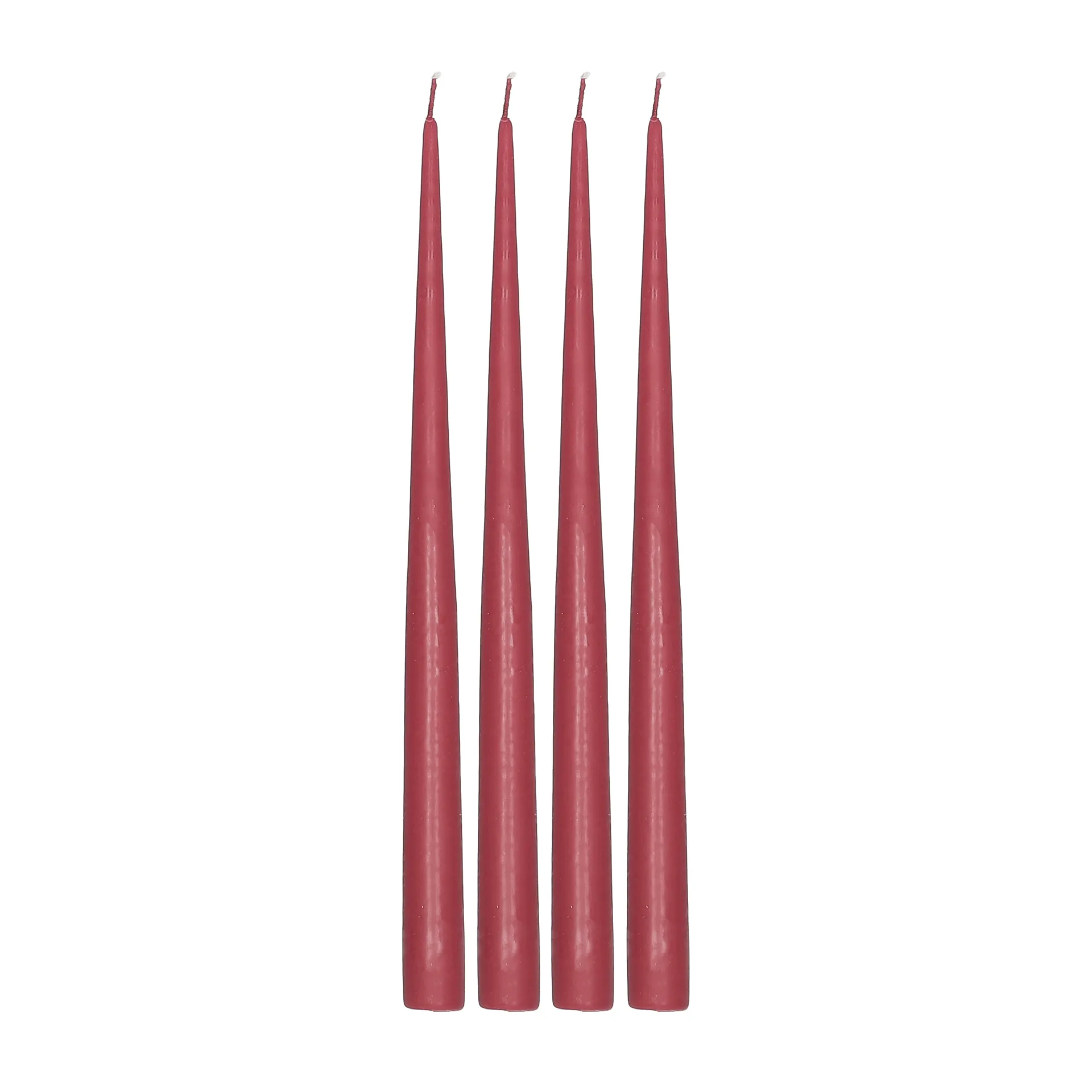 Bougie antique Atmosphere 32 cm, lot de 4, Rouge foncé Scandi Essentials